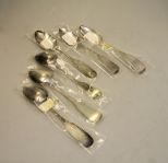 Six Large Coin Silver Spoons 