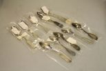 Ten New York Coin Silver Tea Spoons 