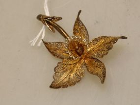 Sterling Silver Filigree Flower 