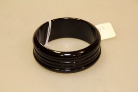 Black Bakelite Bangle 