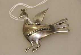 Sterling Native American Bird Pin