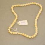 Antique Ivory Bead Necklace 