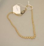 Lotus Silver Faux Pearl Necklace
