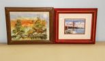 Print of Golden Gate Bridge & Signed Island Painting