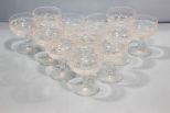 Twelve Unmarked Champagne Glasses 