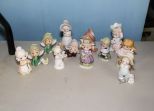 Twelve Children & Elf Figurines