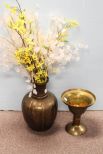 Two Brass Vases 