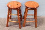 Pair of Maple Bar Stools 