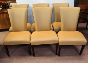 Six Upholstered Seat and Back Dining Chairs 