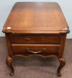 Maple One Drawer French Queen Anne Side Table