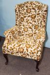 Mahogany Queen Anne Upholstered Arm Chair