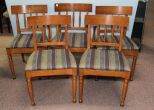 Set of Five Oak Spindle Back Chairs 