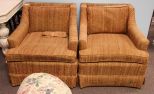 Pair of Upholstered Arm Chairs 