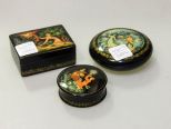 Three Made in USSR Lacquered Boxes 