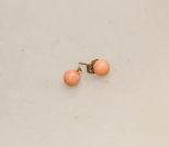 14K Gold Coral Earrings