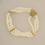 14K Gold and Pearl Bracelets 