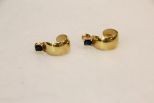 14K Gold and Sapphire Earrings