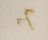 14K Gold and White Sapphire Necklace