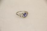 14K Gold Tanzanite and Diamond Ring