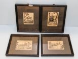 Three Small Prints of Garden Scenes