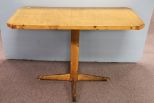 Wood Single Pedestal Table