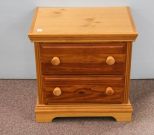 Pine Two Drawer Nightstand 