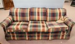 Plaid Three Cushion Sofa