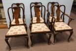 Six Walnut Queen Anne Chairs 