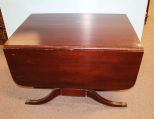 Mahogany Four Pedestal Dropleaf Table