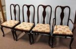 Set of Four Mahogany Queen Anne Chairs 