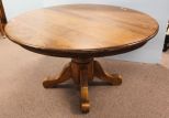 Oak Single Pedestal Dining Table 