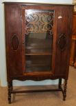 Walnut Depression Single Door China Cabinet