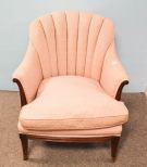 Pink Upholstered Arm Chair