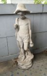 Boy Wearing Hat Statue