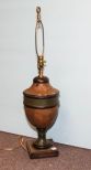Brown and Green Painted Lamp