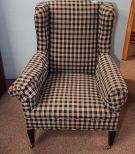 Blue Plaid Arm Chair