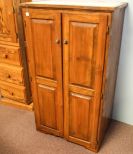 Pine Double Door Wine Cabinet