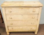 Painted White Four Drawer Chest