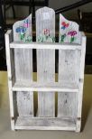 Painted Wood Hanging Shelf