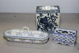 Three Pieces of Blue and White Porcelain
