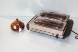 Heated Serving Dish & Covered Wood Jar