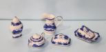 Five Miniature Blue and White Porcelain Pieces