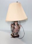 Painted Porcelain Oriental Style Lamp