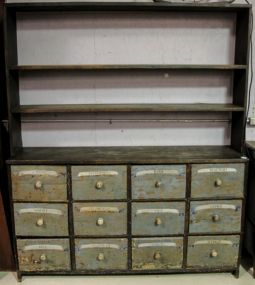 Primitive General Store Apothecary Cabinet