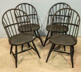 Set of Four Metal Windsor Back Chairs