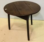 Primitive Oak Tripod Table