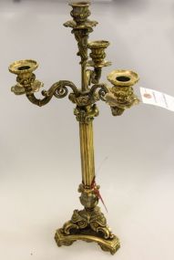 19th Century Gilt Bronze Candlestick