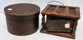 Primitive Wood Salt Box & Candle Box