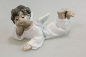 Lladro Reclining Angel Figurine