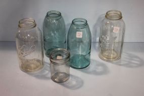 Four Ball Mason Jars & Other Jar 